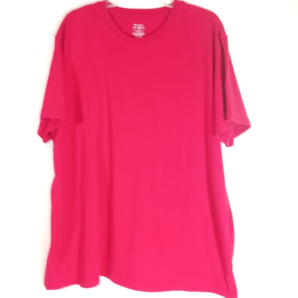 Member's Mark Crewneck Tee Mens XXXL‎ Red Excellent Pima Cotton Blend Short Slv